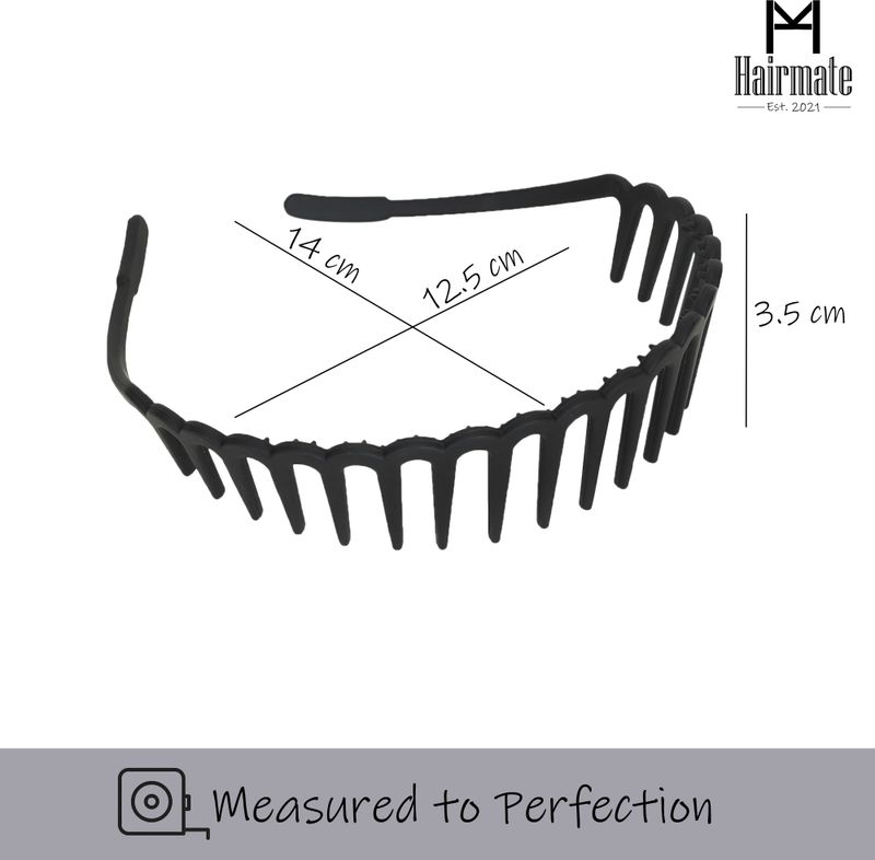 Hairmate Unisex Combed Crown/Shark Teeth Bands (Pack of 2) - Image 3