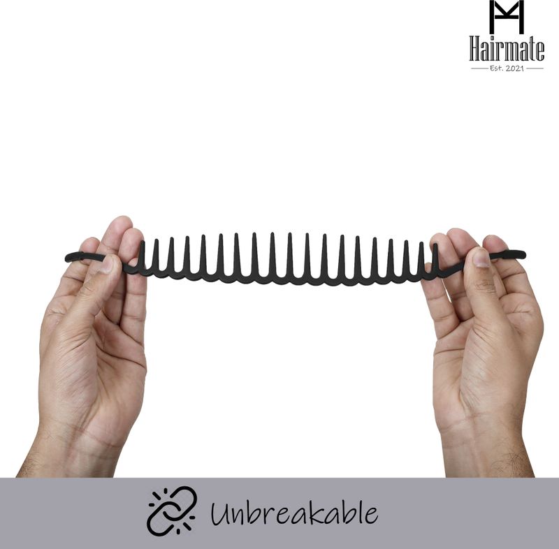 Hairmate Unisex Combed Crown/Shark Teeth Bands (Pack of 2) - Image 5
