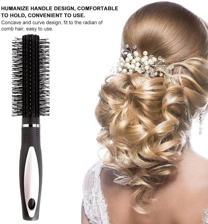 MYN Salon Accessories - Paddle Hair Brush, Round Brush - Image 3
