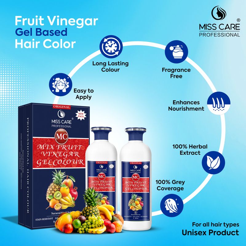 Miss Care Black Mix Fruit Vinegar Gel Colour - Image 6