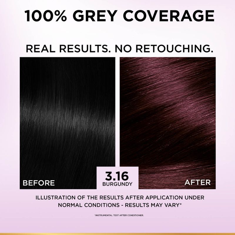 L'Oréal Paris Excellence Creme Hair Colour Burgundy 3.16 - Image 6