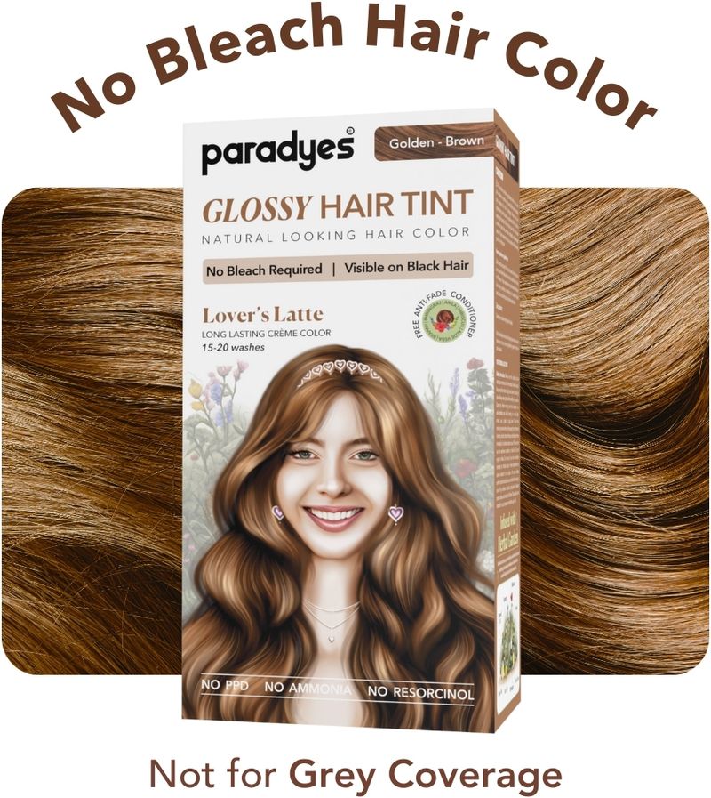 Paradyes No Bleach Glossy Hair Tint, Lover's Latte - Image 3
