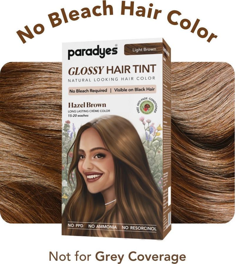 Paradyes No Bleach Glossy Hair Tint, Hazel Brown - Image 3