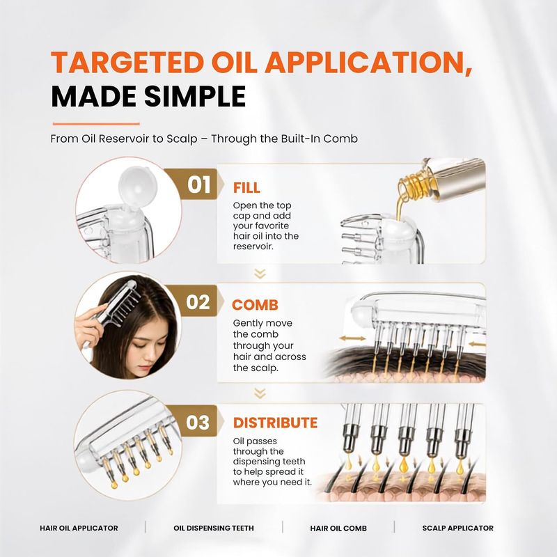 nityaveer Hair Oil Applicator Comb - Image 4