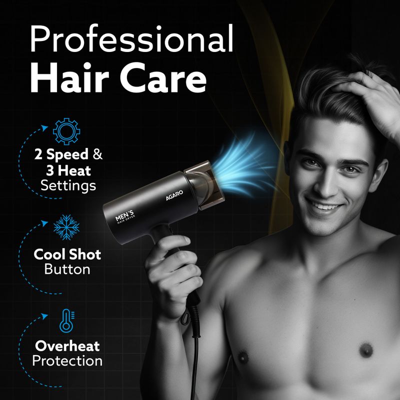 AGARO Premium Hair Dryer 1400W 3 Temp Settings - Image 3