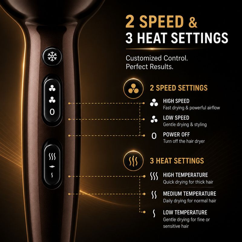 Nova NHP 8232 2000W Hair Dryer, Brown - Image 6