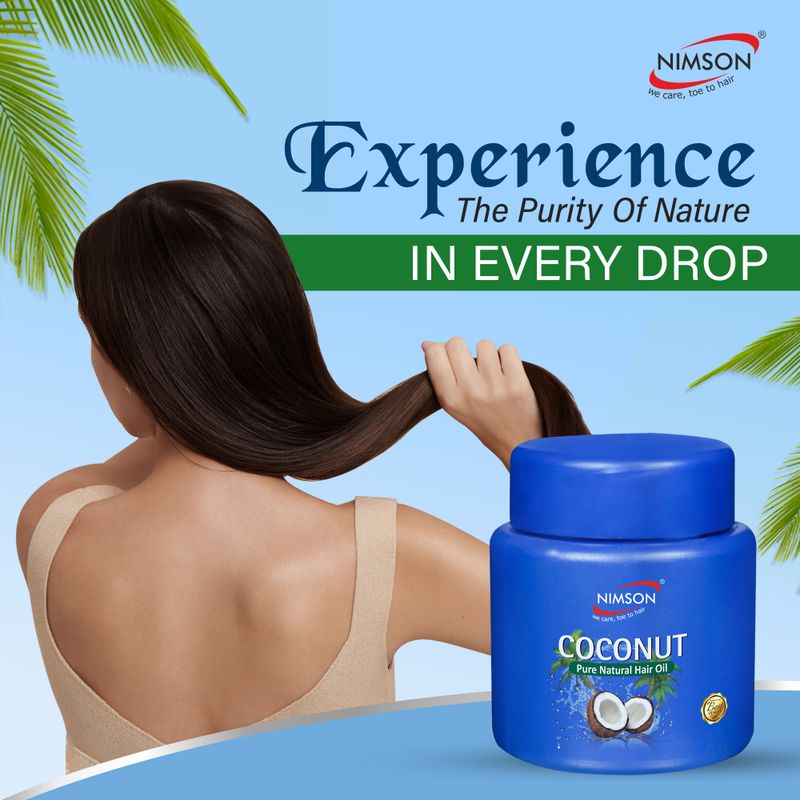Nimson Coconut Pure Natural Hair Oil For Nourishing and Caring Benefits for Body & Hair à¤à¥à¤¶ तà¥à¤² (500 ml) - Image 4