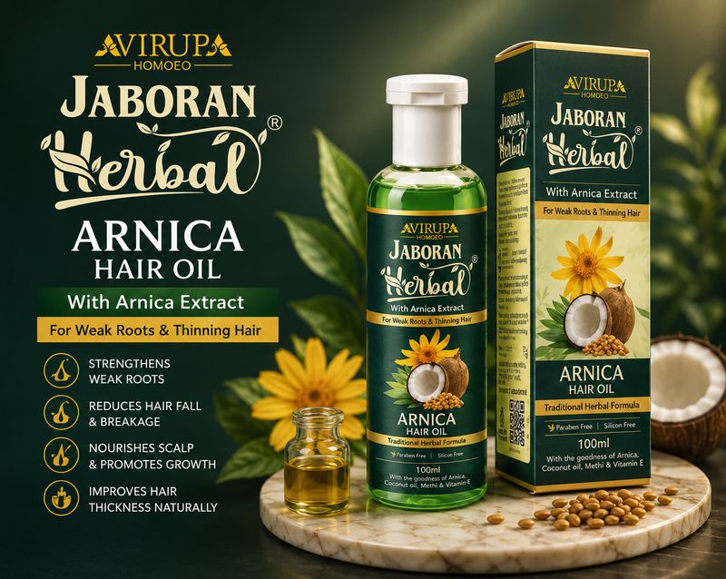 JABORAN HERBAL HERBLA ARNICA HAIR OIL for Hair Regrowth and Hair Fall Control Hair Oil (400 ml) - Image 3