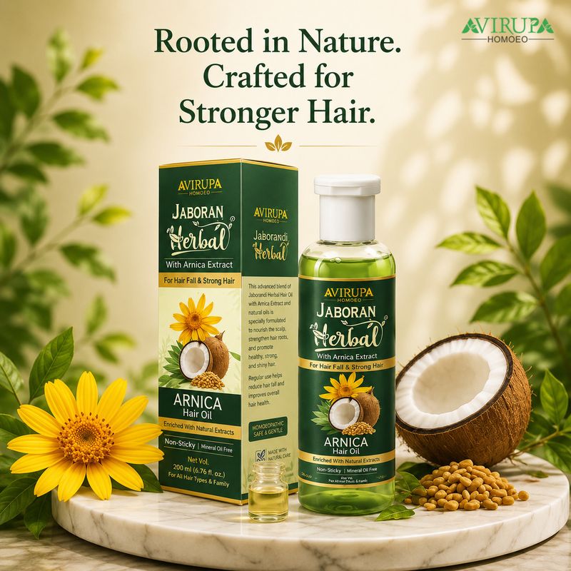 JABORAN HERBAL HERBLA ARNICA HAIR OIL for Hair Regrowth and Hair Fall Control Hair Oil (400 ml) - Image 4