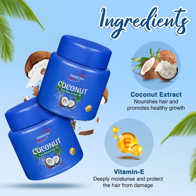 Nimson Coconut Pure Natural Hair Oil For Nourishing and Caring Benefits for Body & Hair à¤à¥à¤¶ तà¥à¤² (500 ml) - Image 6