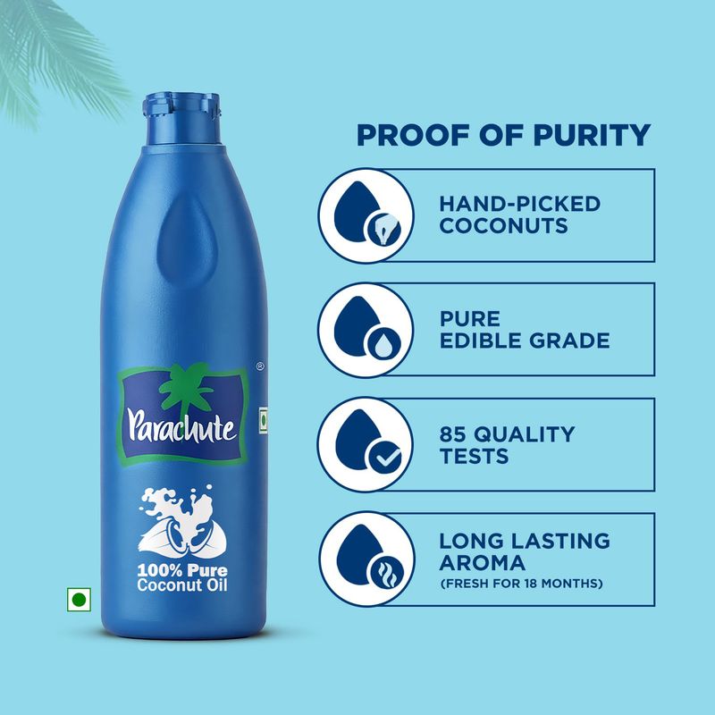 Parachute 100% Pure Coconut Hair Oil 300ml - Image 6