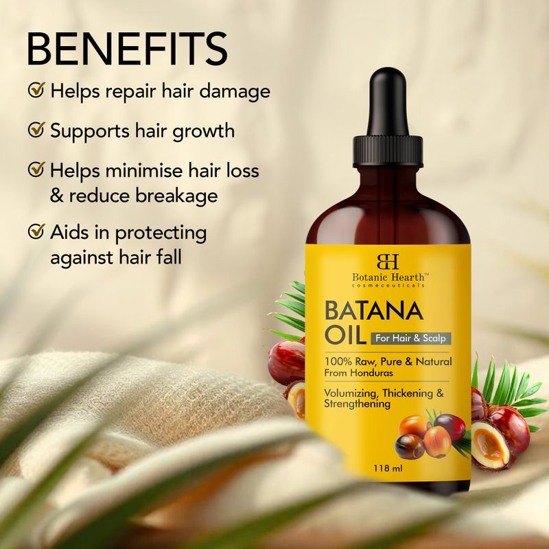 Botanic Hearth 100% Pure Raw Batana Hair Oil 118 ml - Image 4