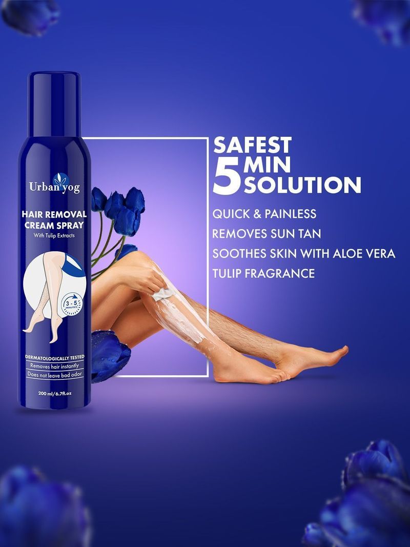 URBANYOG Hair Removal Cream Spray for Women (200 ml) - Image 3