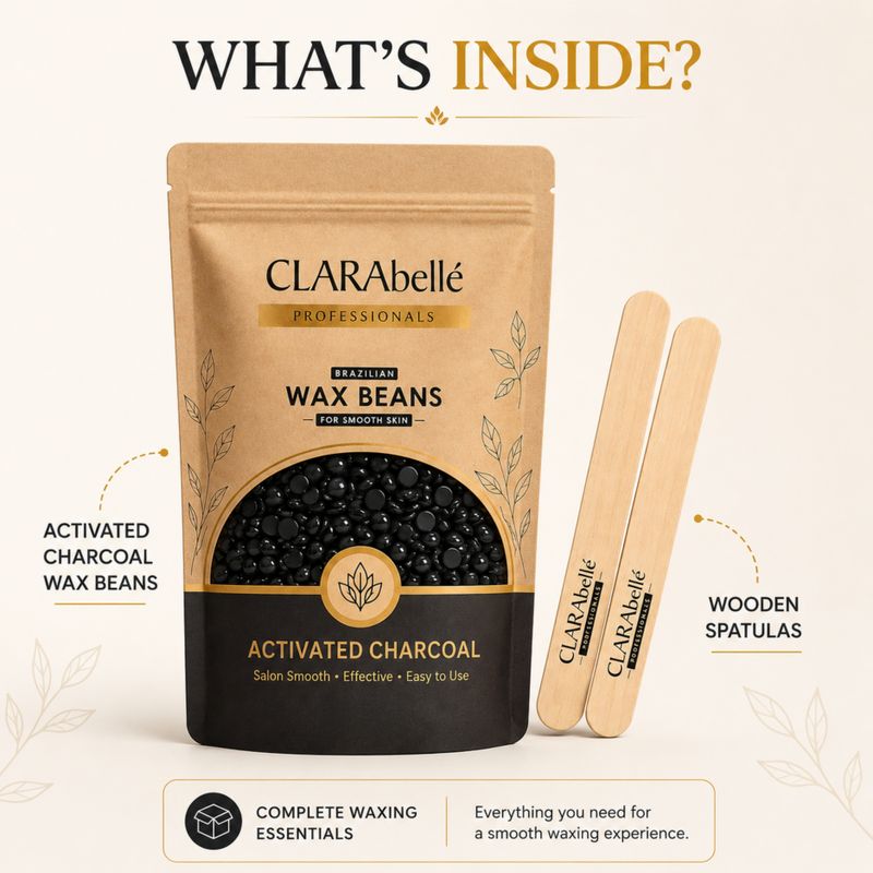 Clarabelle Activated Charcoal Hard Wax Beans - Image 3