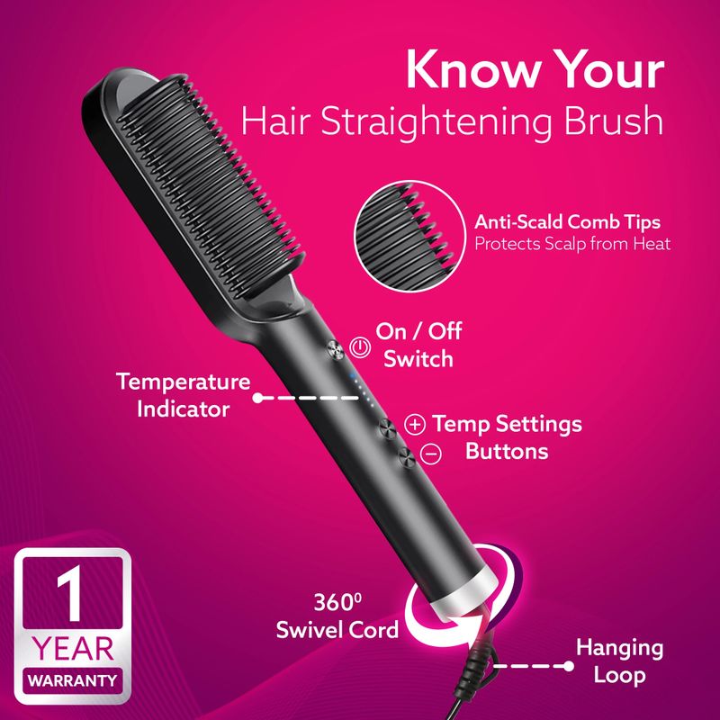 AGARO Hair Straightening Brush HSB2107 - Image 6