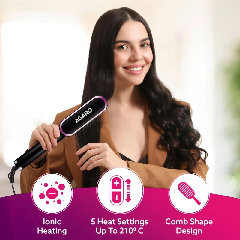 AGARO Hair Straightening Brush HSB2107 - Image 4