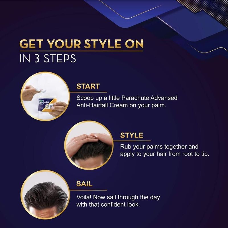 Parachute Advansed Men Anti Hairfall Hair Cream 100g - Image 4