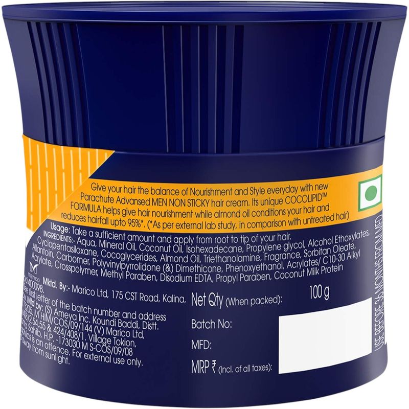 Parachute Advansed Men Anti Hairfall Hair Cream 100g - Image 3