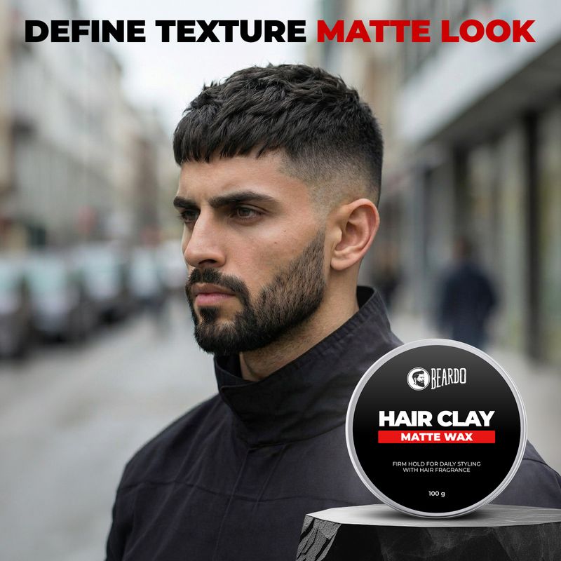 BEARDO Hair Clay Wax for Men, 100 gm - Image 3