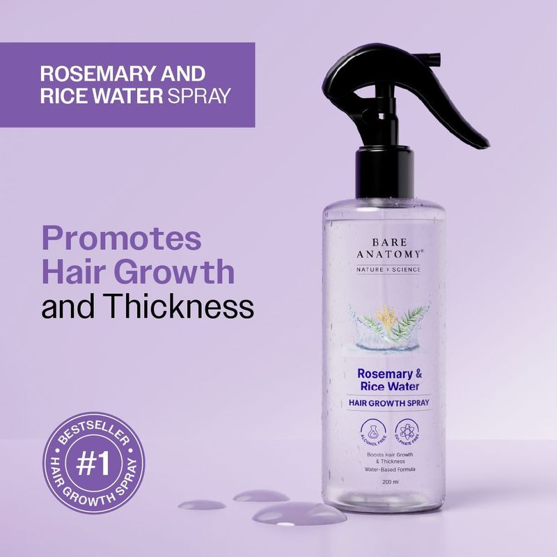BARE ANATOMY Rosemary Water Spray for Hair - Image 2