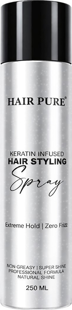 Hair Pure Keratin Hair Styling Spray | Strong Hold, Frizz Control & Shine Boost Hair Styler (250 ml)