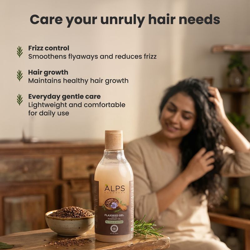 Alps Goodness Rosemary, Hibiscus & Flaxseed Hair Gel - Image 4