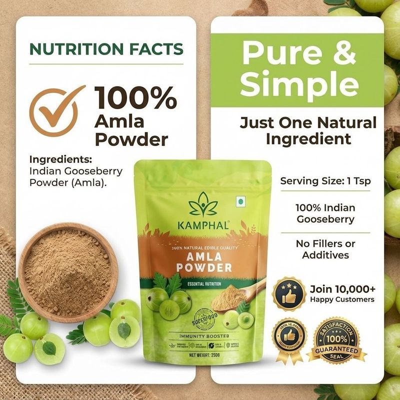 Kamphal Amla Powder for Drink, Hair Care, Eating (250 g) - Image 5