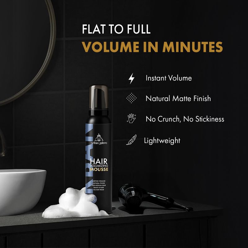 urbangabru Hair Volumizing Mousse for Men, Alcohol-Free, 200 ml - Image 5