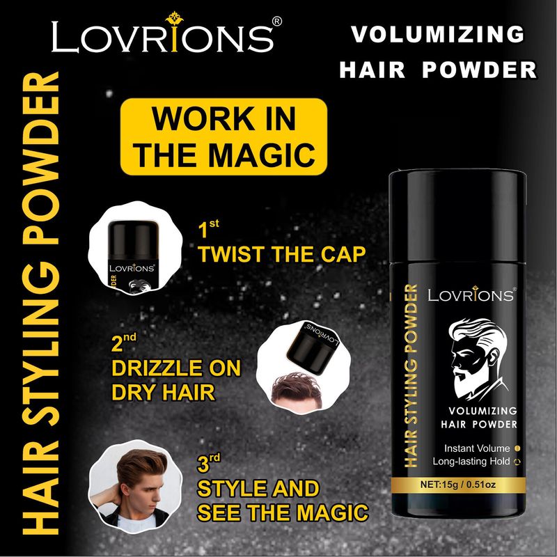 LOVRIONS Hair Volumizing Powder Wax Strong Hold - Image 3