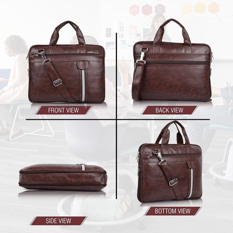 ICHIEF Men Brown Messenger Bag - Regular Size - Image 4