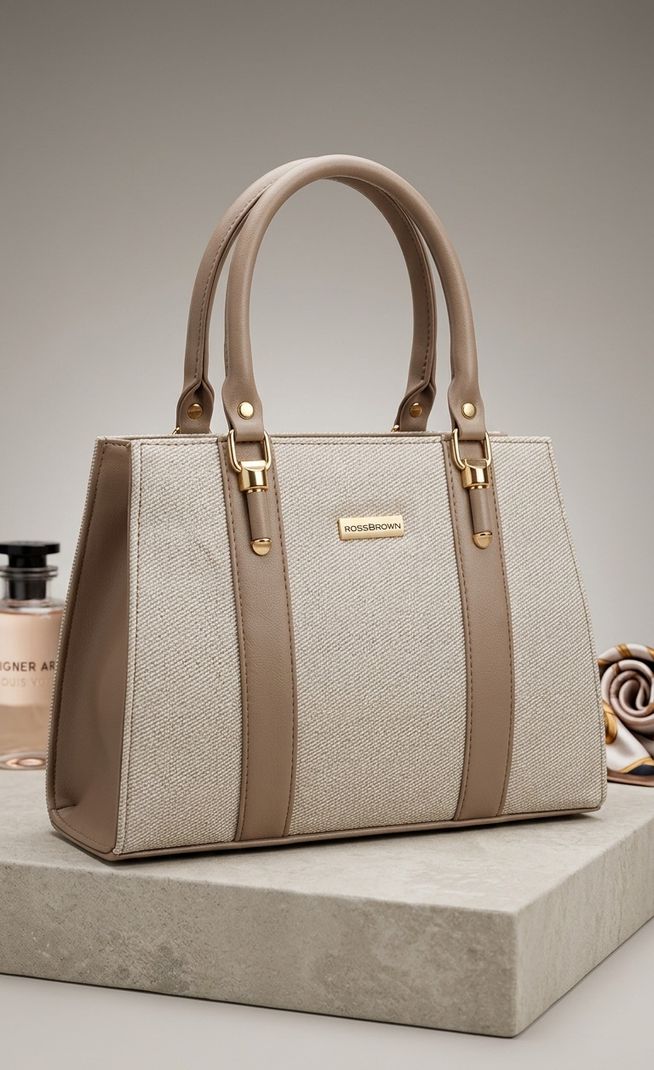 Ross Brown Women Beige Hand-held Bag - Image 2