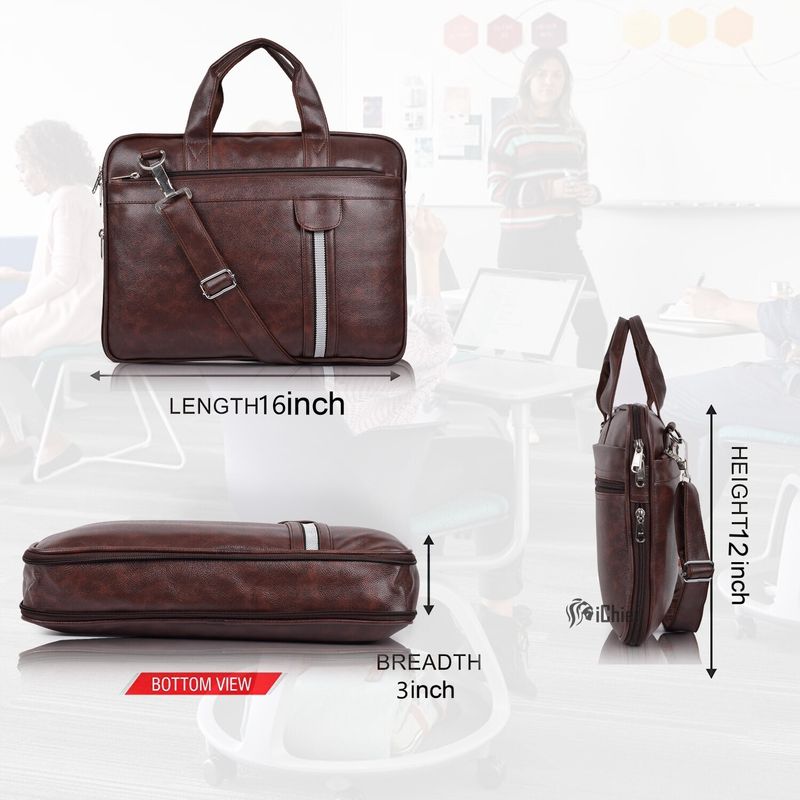 ICHIEF Men Brown Messenger Bag - Regular Size - Image 5