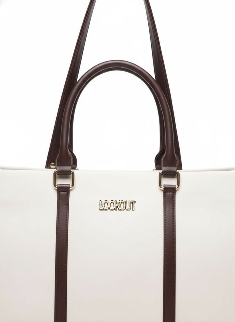 Lookout Fashion Women White Tote - Image 3