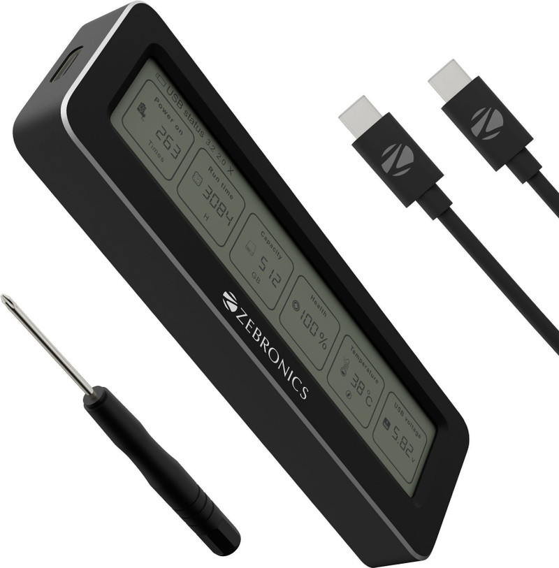 price history - ZEBRONICS Zeb-CMN1000D 3.5 inch SSD Enclosure (For M.2 NVMe/SATA,...more