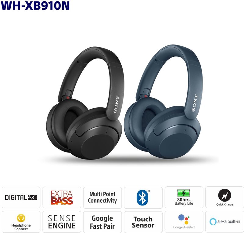 Sony WH-XB910N 30Hrs Battery Life Bluetooth Headset - Image 5