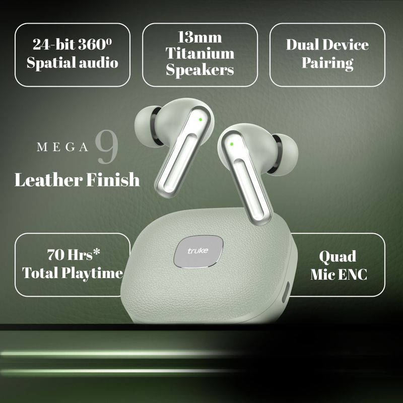 truke Mega 9 TWS 70H Bluetooth Headset - Image 3