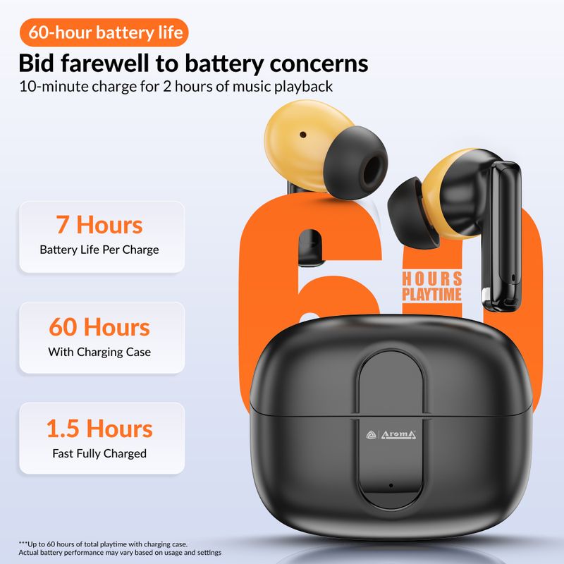 Aroma TWS28 True Wireless Earbuds, Black - Image 6