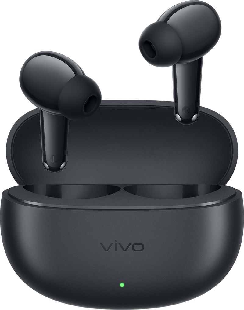 vivo Buds, 50Hrs Playback, Spatial Audio, Dual-Mic AI ENC, Dual-Device Pairing Bluetooth Headset (Basalt Black, True Wireless)