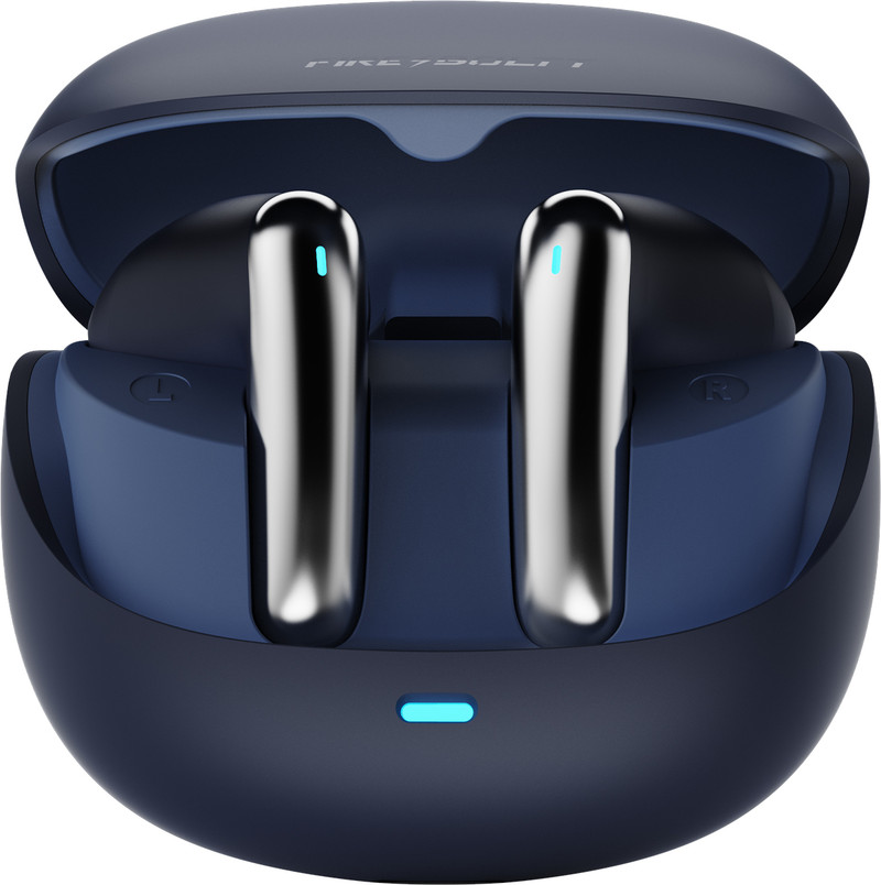 Fire-Boltt Aero Fit TWS Earbuds, Custom EQ Profiles, 50H Battery, Quad Mic ENC, BT 5.4 Bluetooth Headset Blue, True Wireless