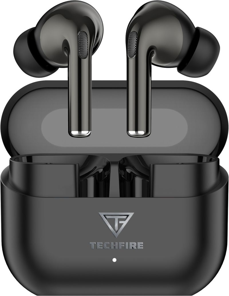 TECHFIRE Bullets 360 TWS Earbuds with 100 HRS Playtime,(50ms Low Latency), Bluetooth v5.1 Bluetooth Headset (Carbon Black, True Wireless) - Image 2