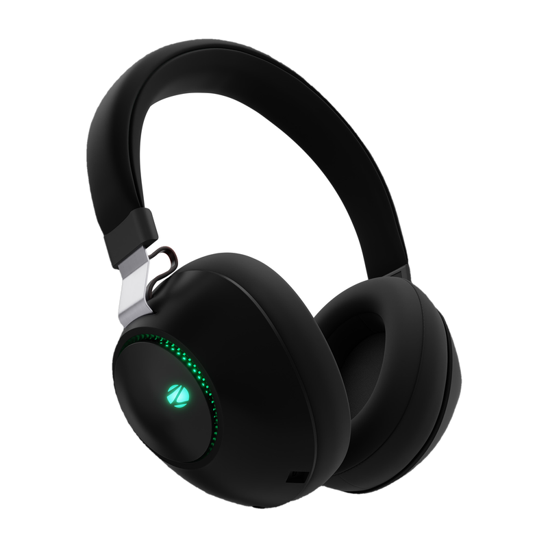ZEBRONICS Zeb-Duke, with 60h Backup, BT v5.3, Gaming Mode, ENC, LED Lights, Dual Pairing Bluetooth Gaming Headset Black, On the Ear