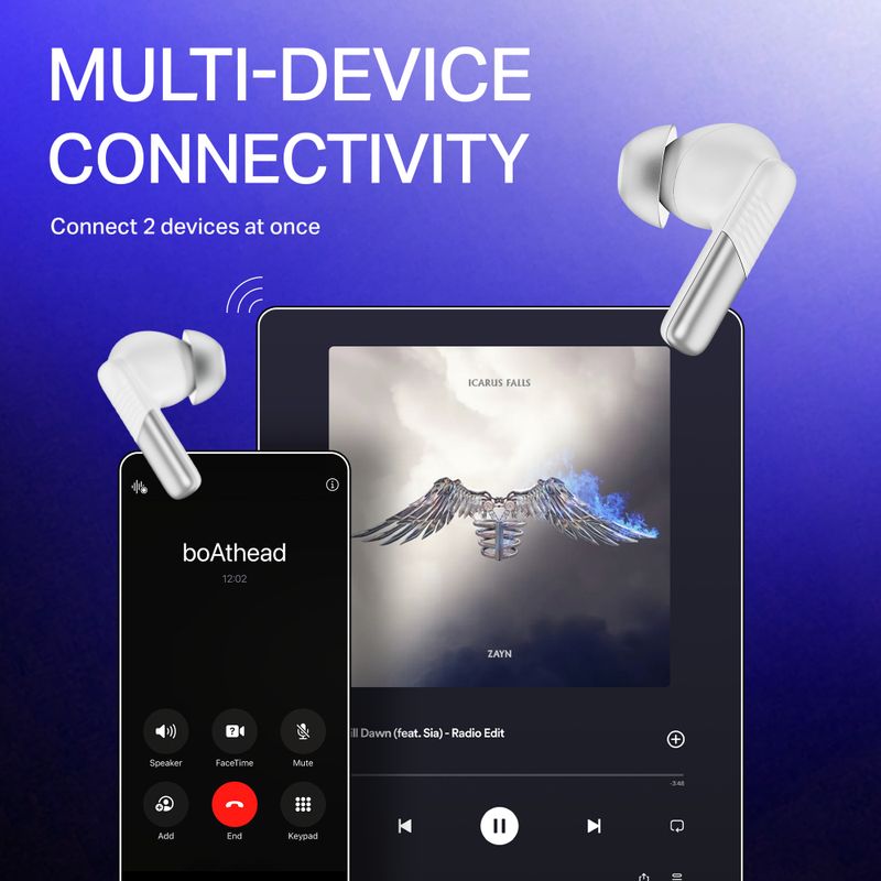 boAt Airdopes Prime 412 TWS Earbuds, Lunar White - Image 6