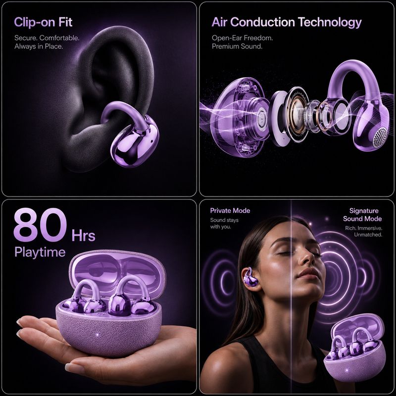 ZABRO Air Clips OWS buds Bluetooth Headset - Image 5