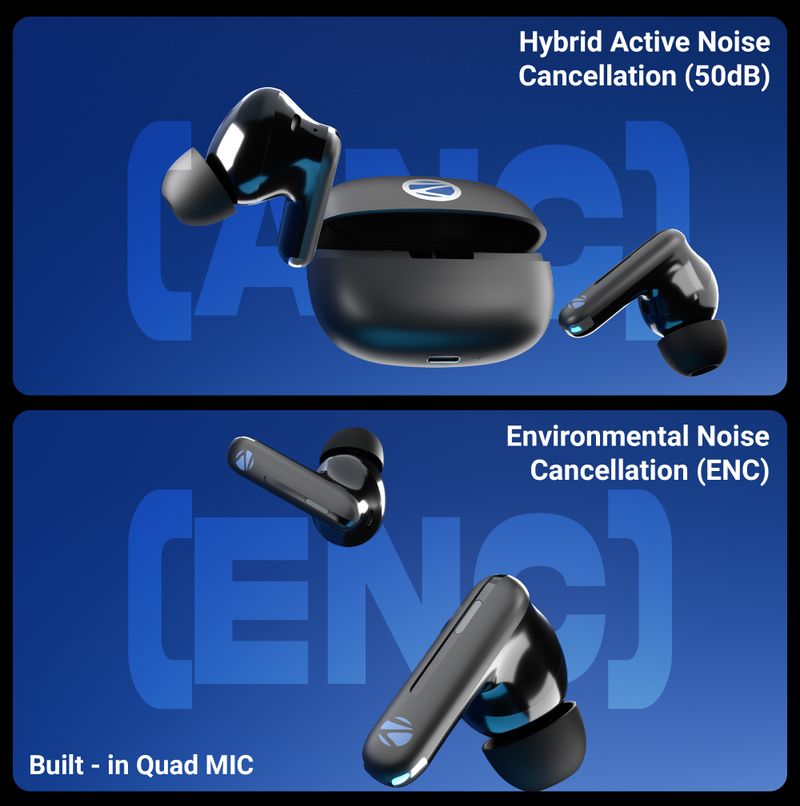 ZEBRONICS Zeb-Monk Pro Black Bluetooth Headset - Image 5
