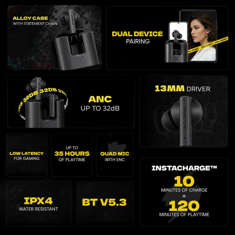 brinton METAL-X 32dB ANC Headphones - Image 3