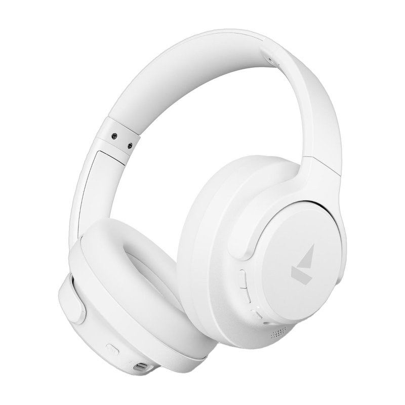 boAt Rockerz 512 ANC, 40dB Hybrid ANC, 80H Battery, ENx,Stream Ad Free Music via App Bluetooth Headset Bold White, On the Ear