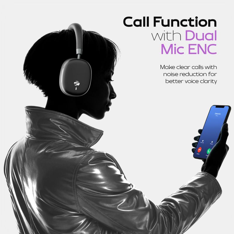 ZEBRONICS Zeb-Silencio 200T Hybrid ANC Bluetooth Headset - Image 6