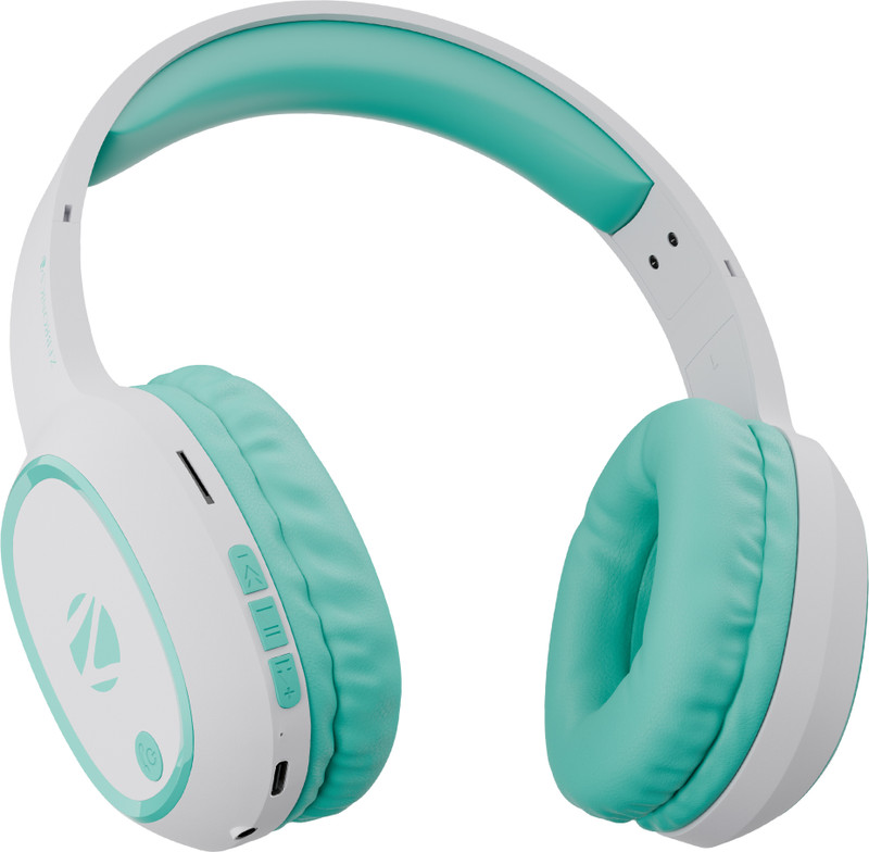 ZEBRONICS Zeb-Thunder, True 60Hr Backup, BT v6.0, Gaming Mode, ENC, AUX, mSD, Dual Pairing Bluetooth Headset Sea Green, On the Ear