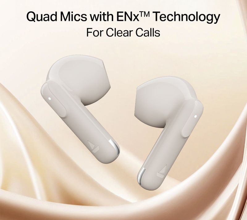 boAt Airdopes Alpha Gen 2, 13mm Drivers,ENx,45H Battery, Stream Ad Free Music via App Bluetooth Headset (Ivory Mist, True Wireless) - Image 5