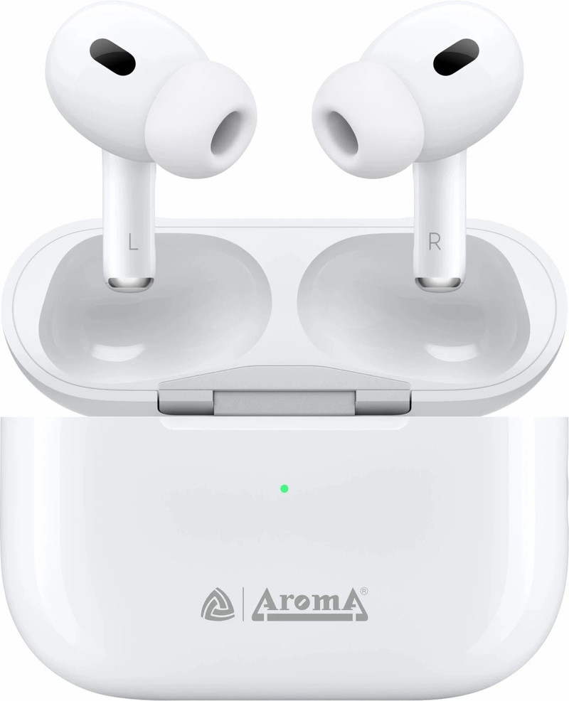 Aroma NB121 Pods Upto 40 Hours Playtime* Type C Fast Charging Dual Pairing Earbuds Bluetooth Headset Ivory White, True Wireless
